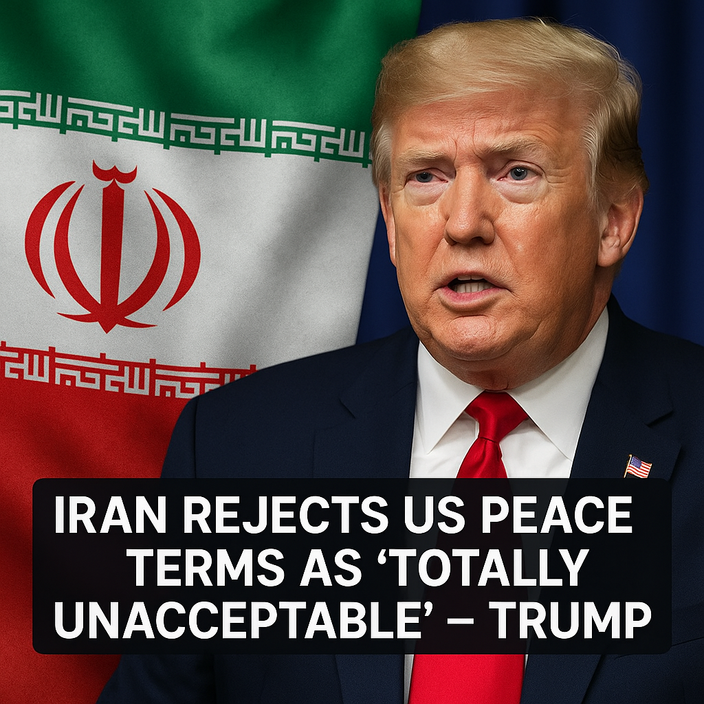 Illustration of Iran Rejects US Peace Terms as 'Totally Unacceptable' - Trump
