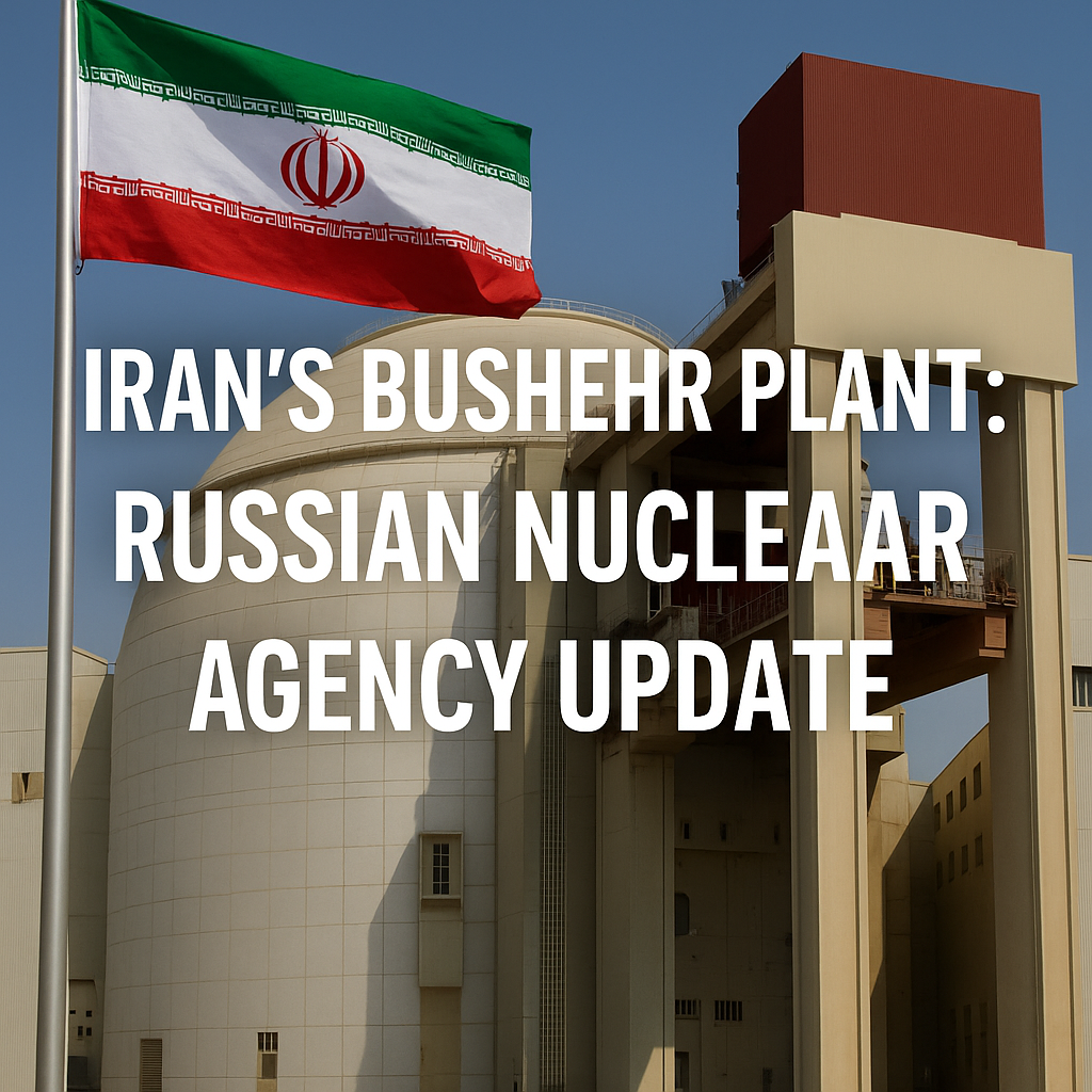 Illustration of Iran's Bushehr Plant: Russian Nuclear Agency Update