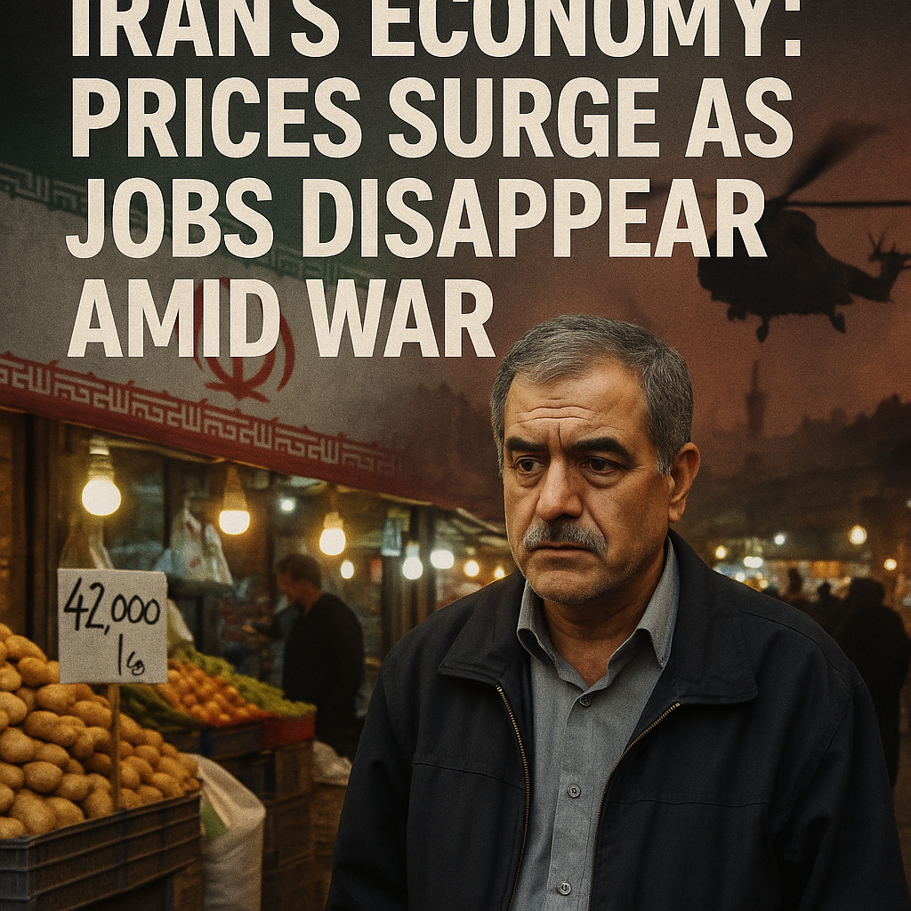 Illustration of Iran's Economy: Prices Surge as Jobs Disappear Amid War