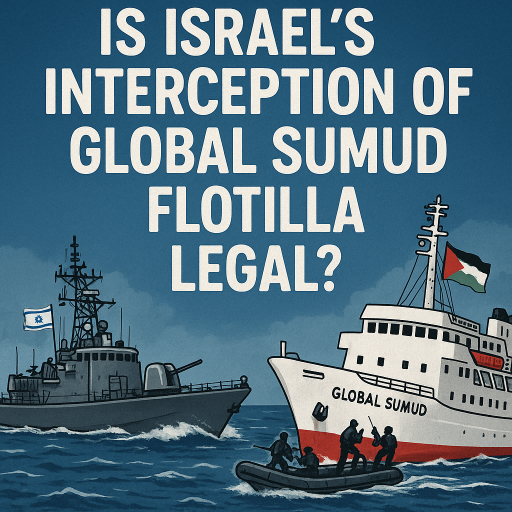 Illustration of Is Israel's Interception of Global Sumud Flotilla Legal?