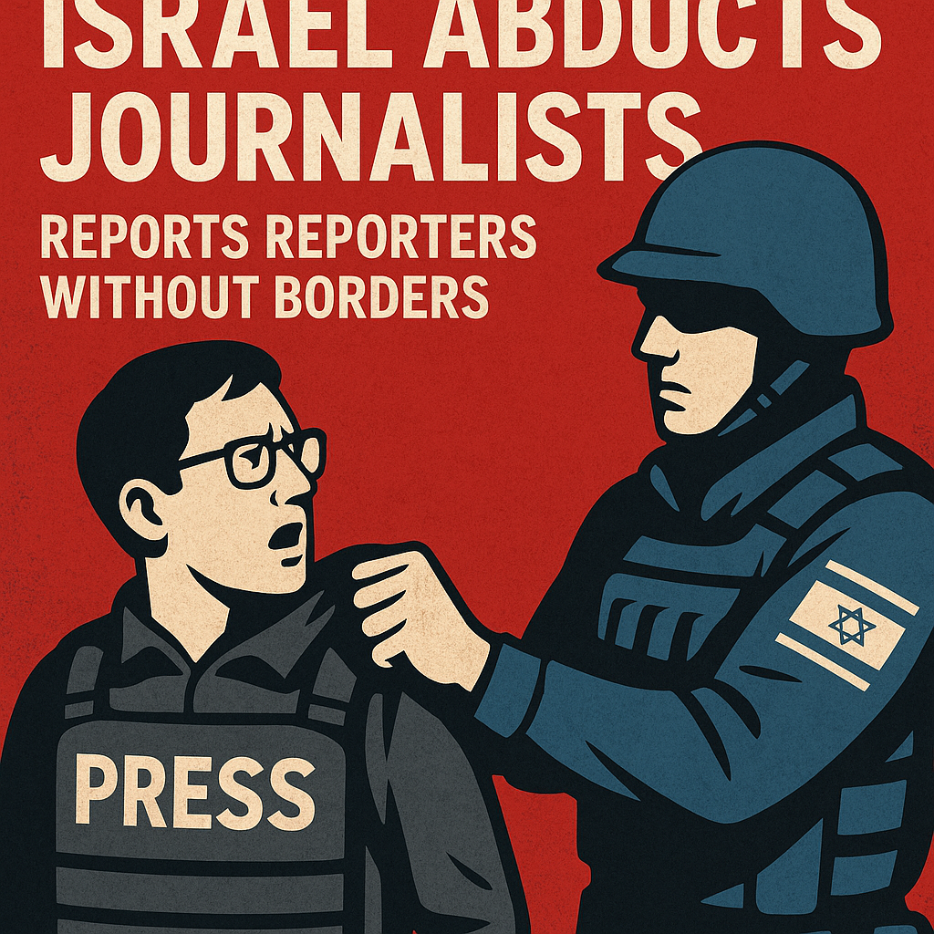 Illustration of Israel Abducts Journalists, Reports Reporters Without Borders
