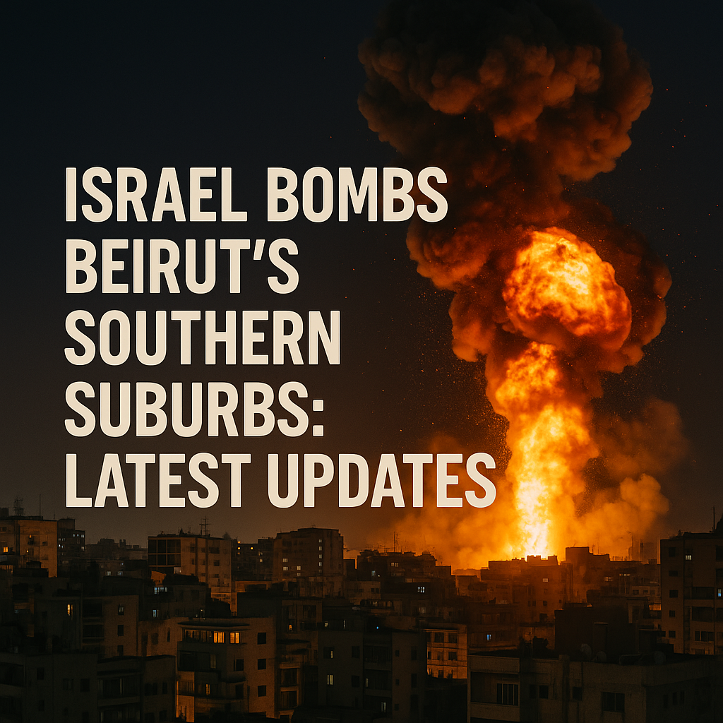 Illustration of Israel Bombs Beirut’s Southern Suburbs: Latest Updates