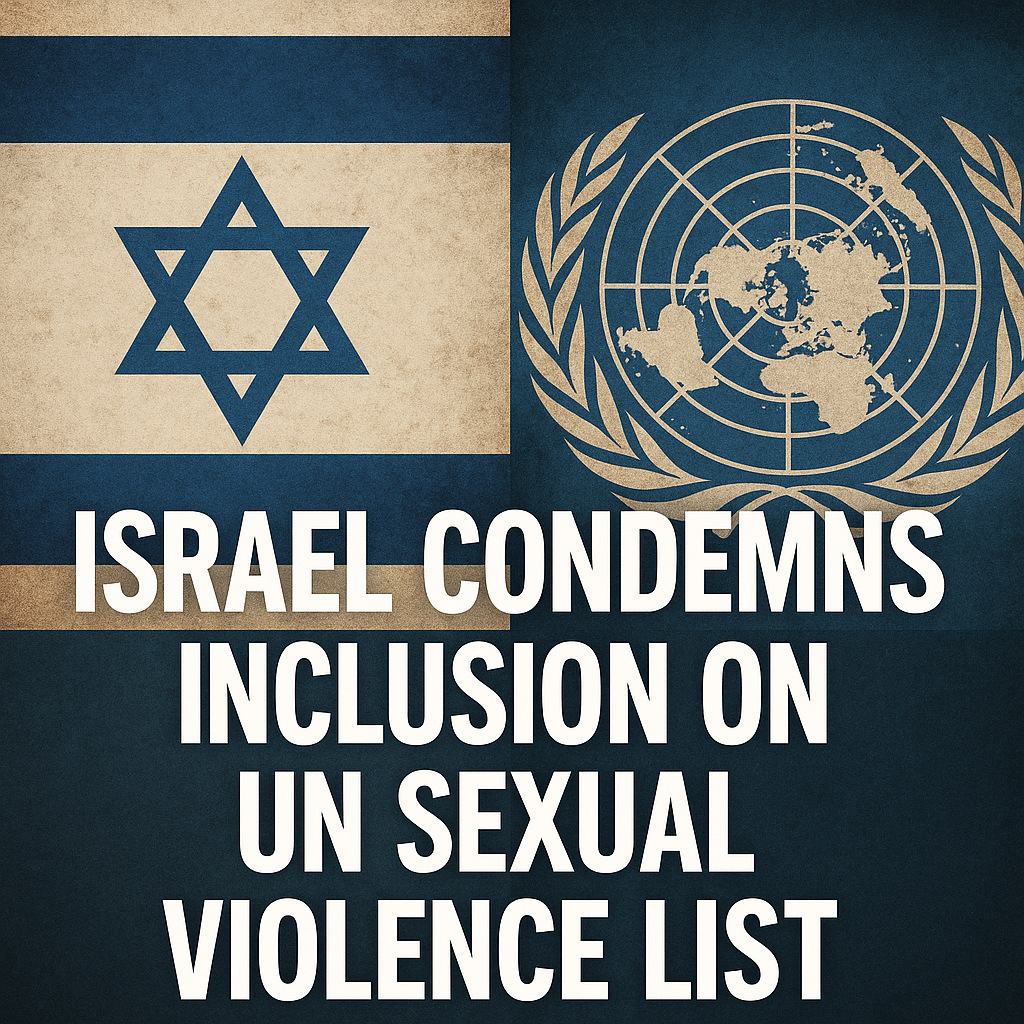 Illustration of Israel Condemns Inclusion on UN Sexual Violence List