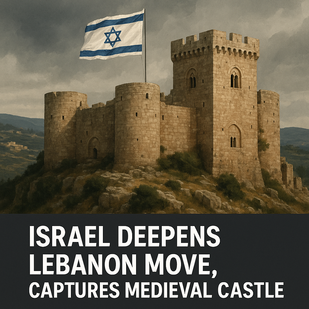 Illustration of Israel Deepens Lebanon Move, Captures Medieval Castle