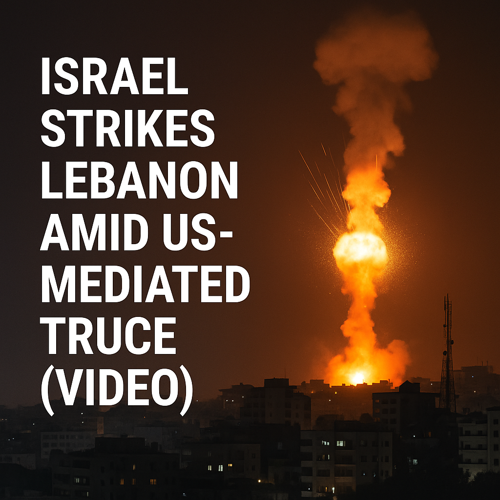Illustration of Israel Strikes Lebanon Amid US-Mediated Truce (VIDEO)
