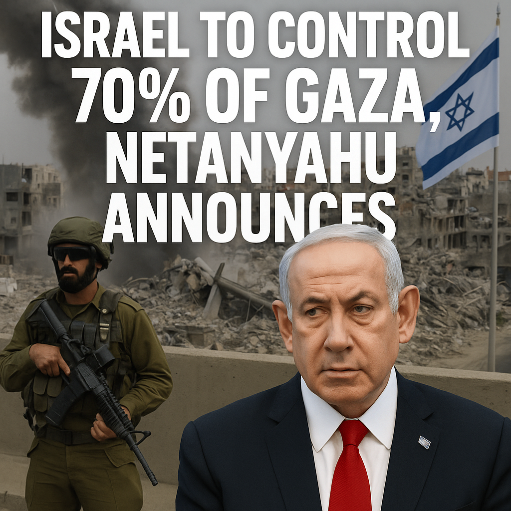 Illustration of Israel to Control 70% of Gaza, Netanyahu Announces