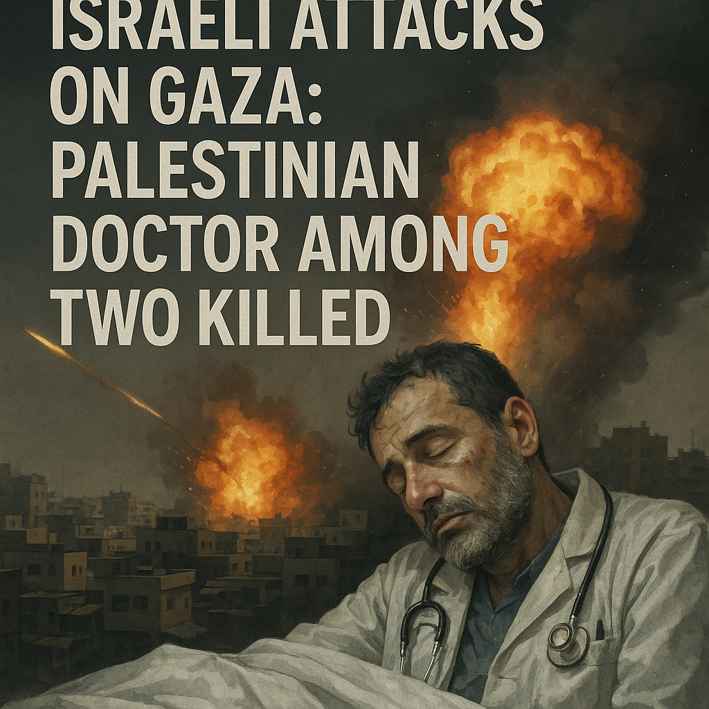 Illustration of Israeli Attacks on Gaza: Palestinian Doctor Among Two Killed