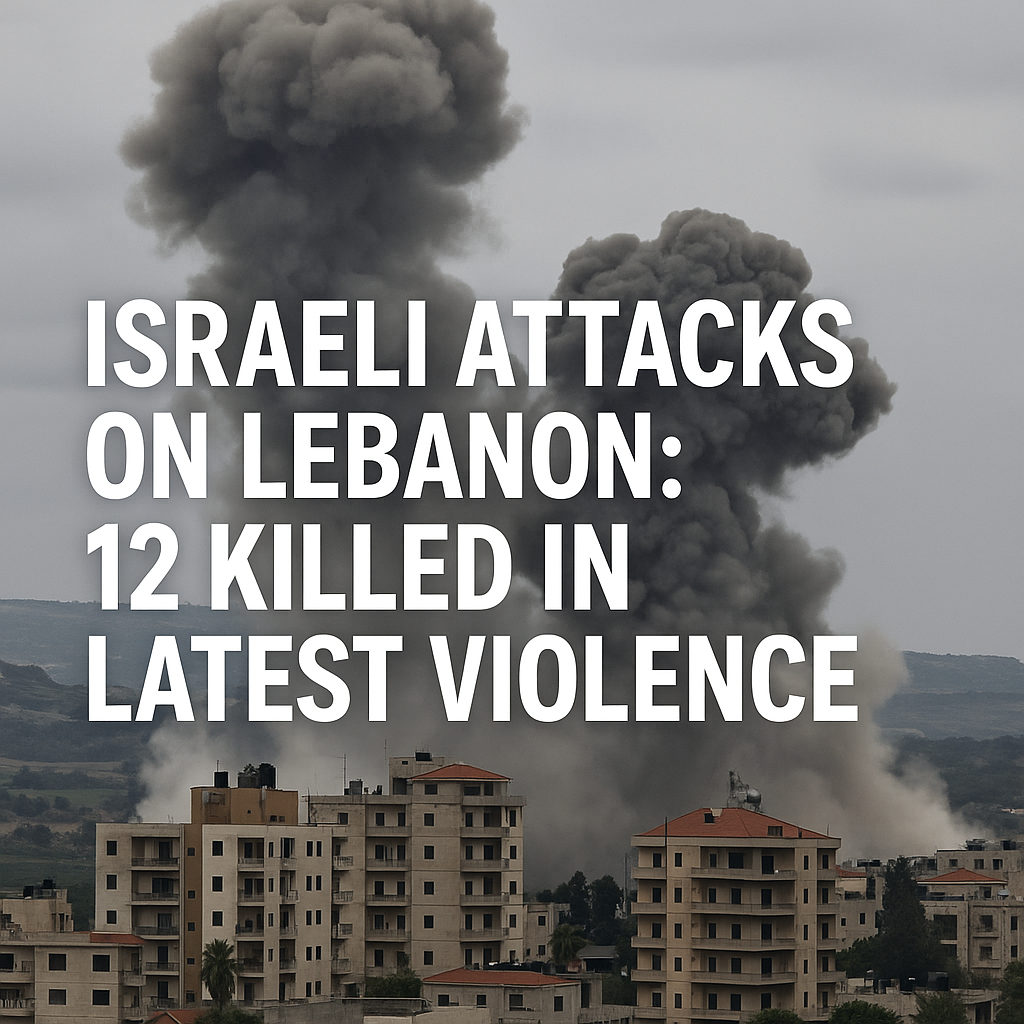 Illustration of Israeli Attacks on Lebanon: 12 Killed in Latest Violence