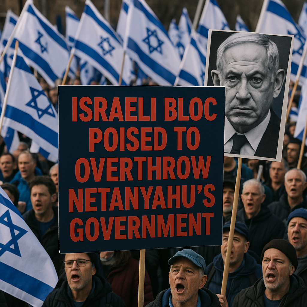 Illustration of Israeli Bloc Poised to Overthrow Netanyahu's Government