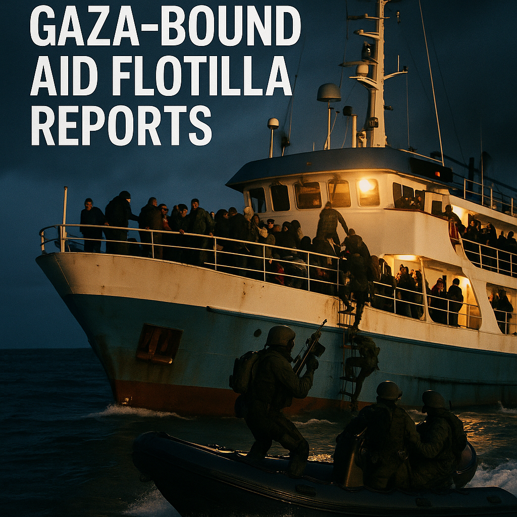 Illustration of Israeli Forces Storm Gaza-Bound Aid Flotilla Reports