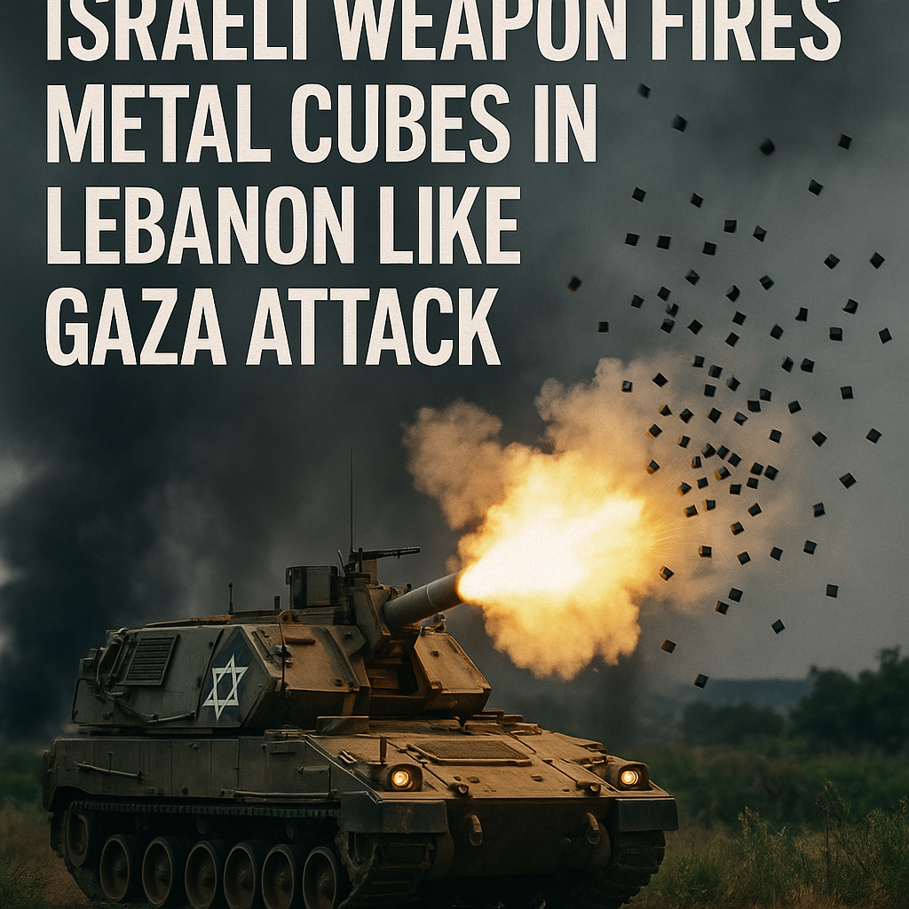 Illustration of Israeli Weapon Fires Metal Cubes in Lebanon Like Gaza Attack