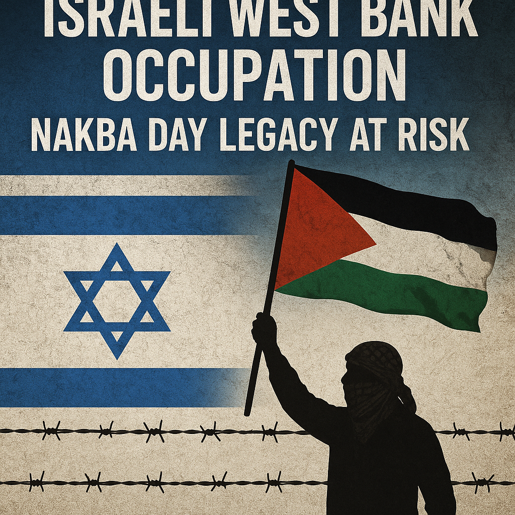 Illustration of Israeli West Bank Occupation: Nakba Day Legacy at Risk