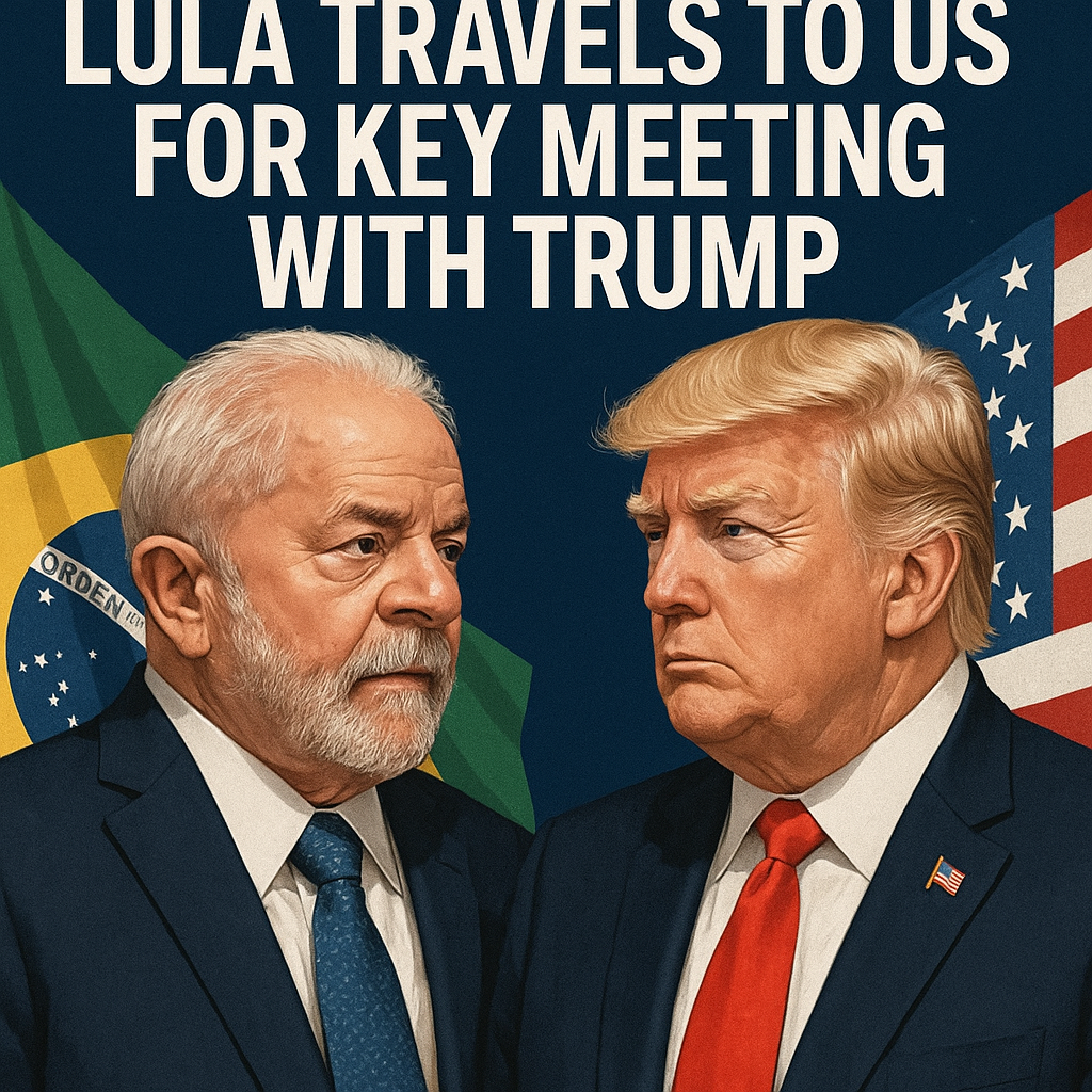 Illustration of Lula Travels to US for Key Meeting with Trump