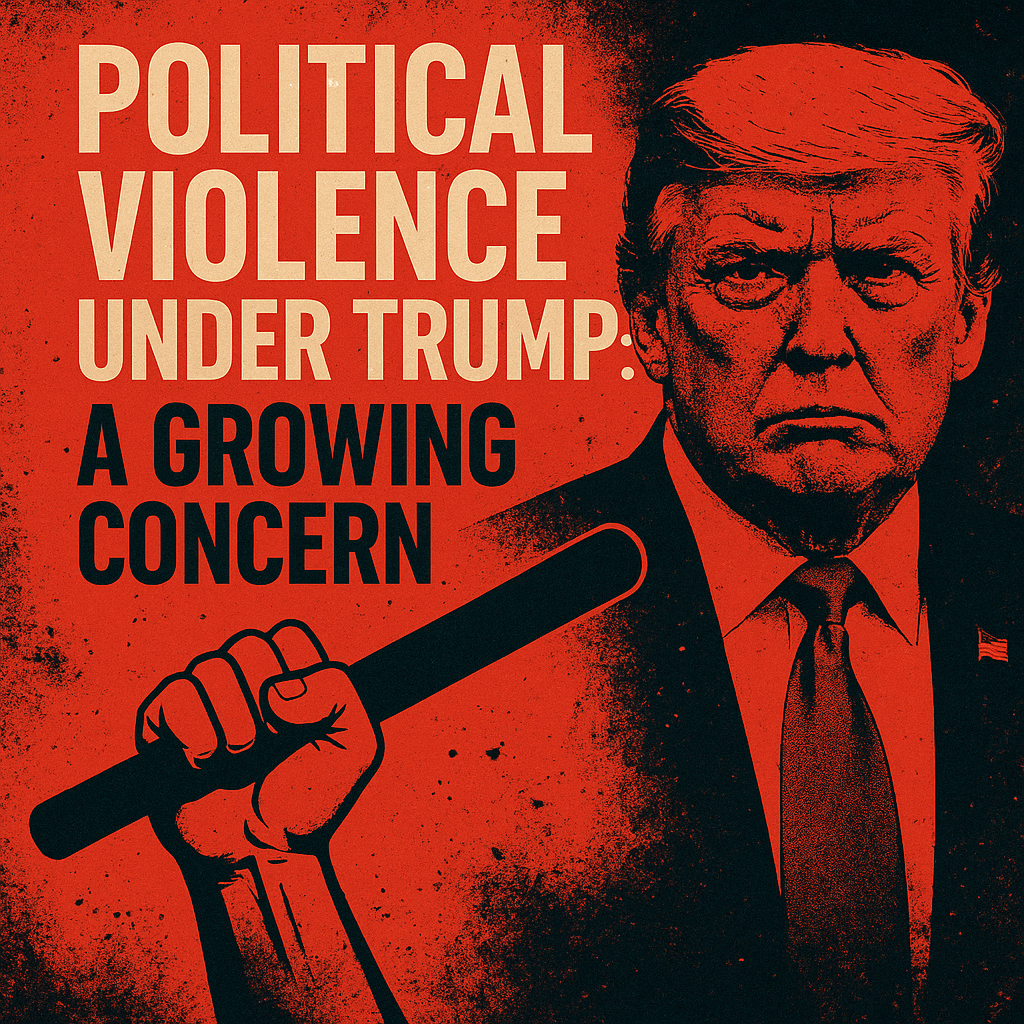 Illustration of Political Violence Under Trump: A Growing Concern
