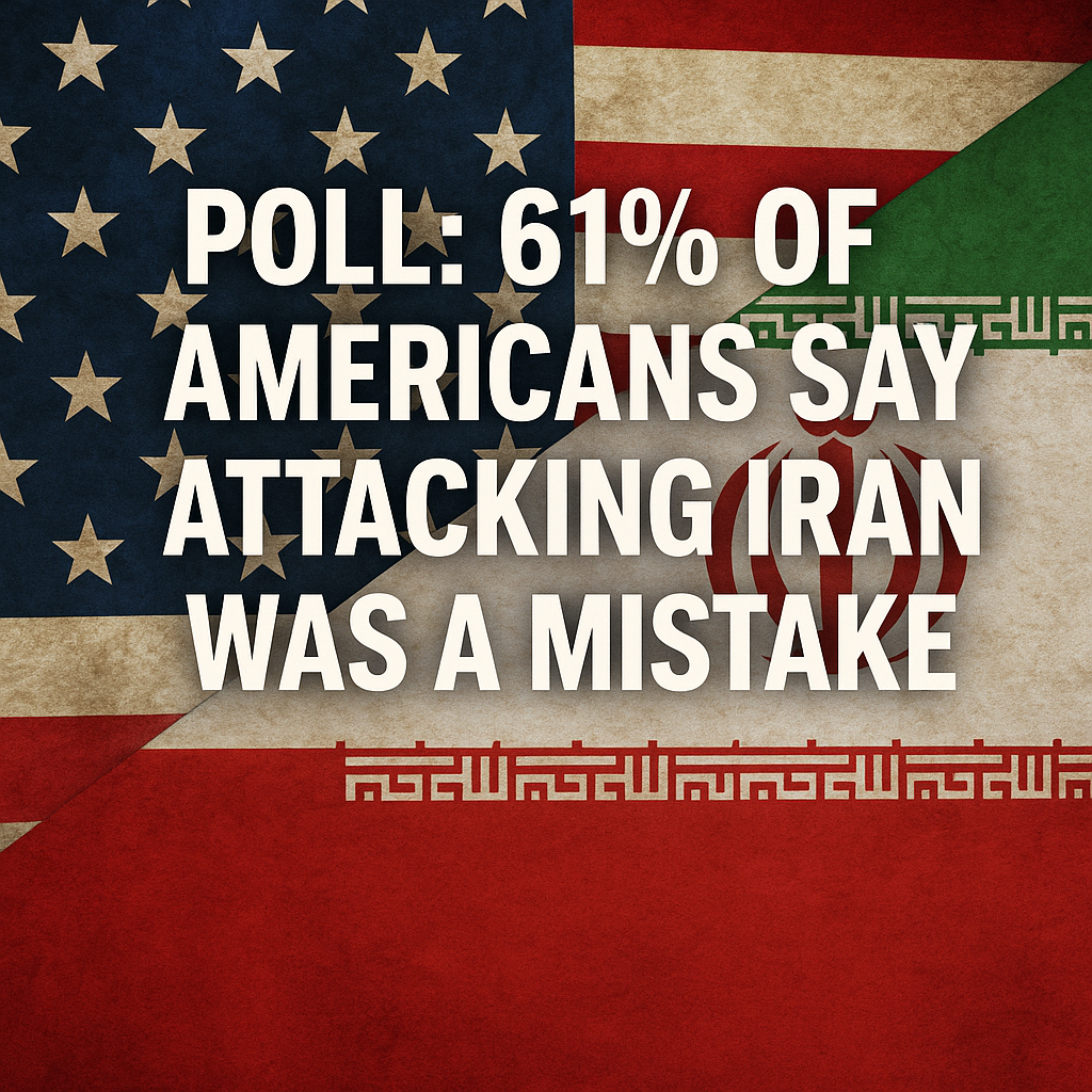 Illustration of Poll: 61% of Americans Say Attacking Iran Was a Mistake