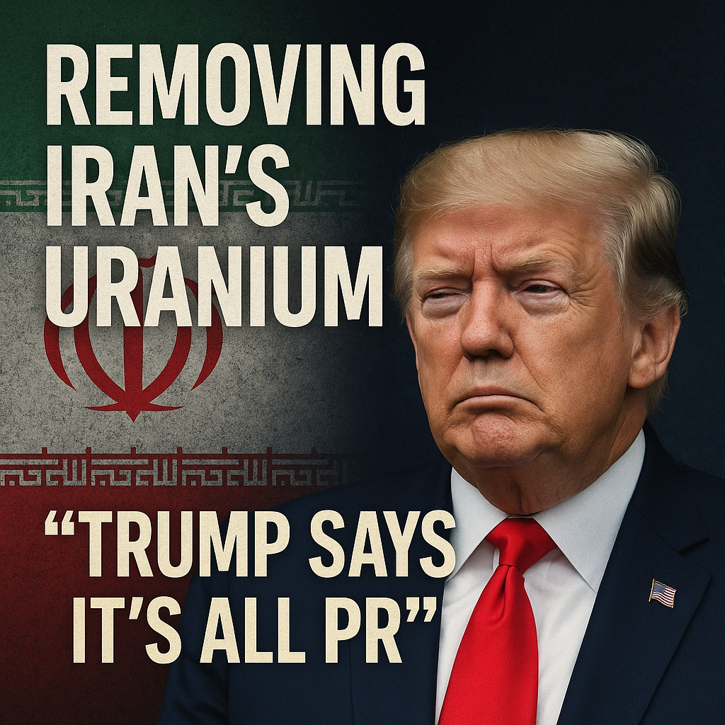 Illustration of Removing Iran’s Uranium: Trump Says It's All PR