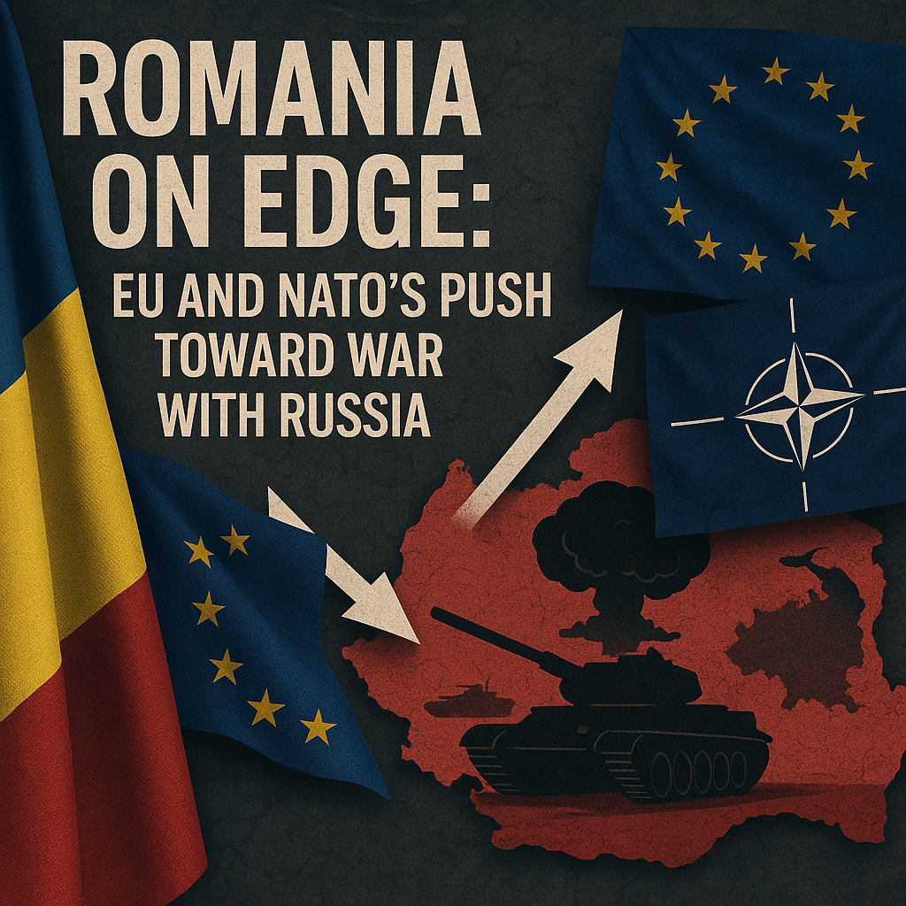Illustration of Romania on Edge: EU and NATO's Push Toward War with Russia