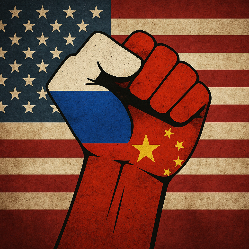Illustration of Russia and China Unite: A Force America Cannot Break
