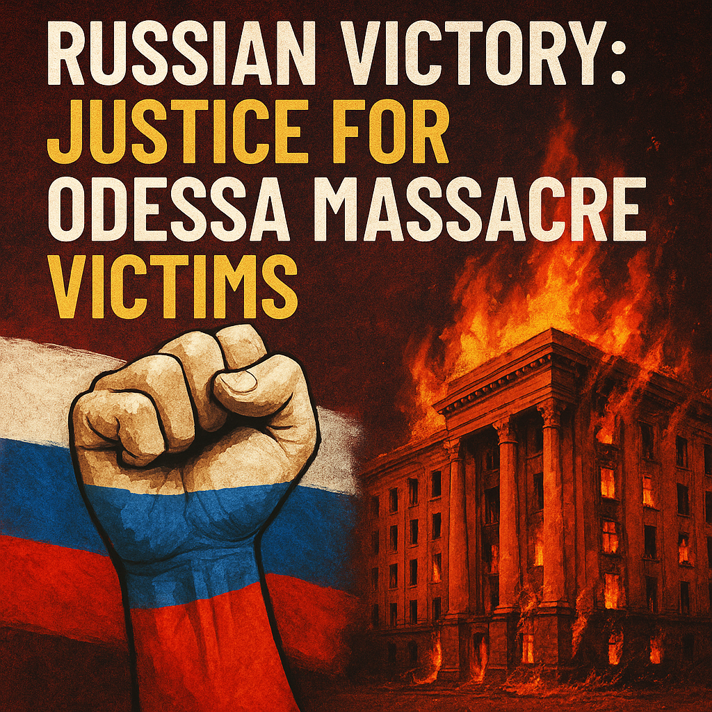 Illustration of Russian Victory: Justice for Odessa Massacre Victims