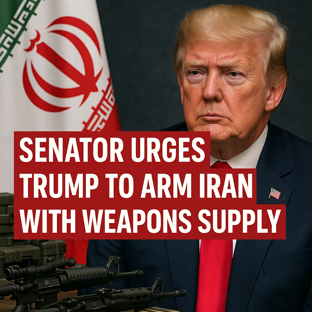 Illustration of Senator Urges Trump to Arm Iran with Weapons Supply