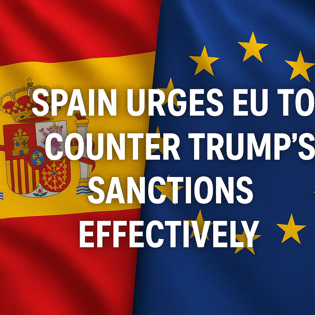 Illustration of Spain Urges EU to Counter Trump’s Sanctions Effectively