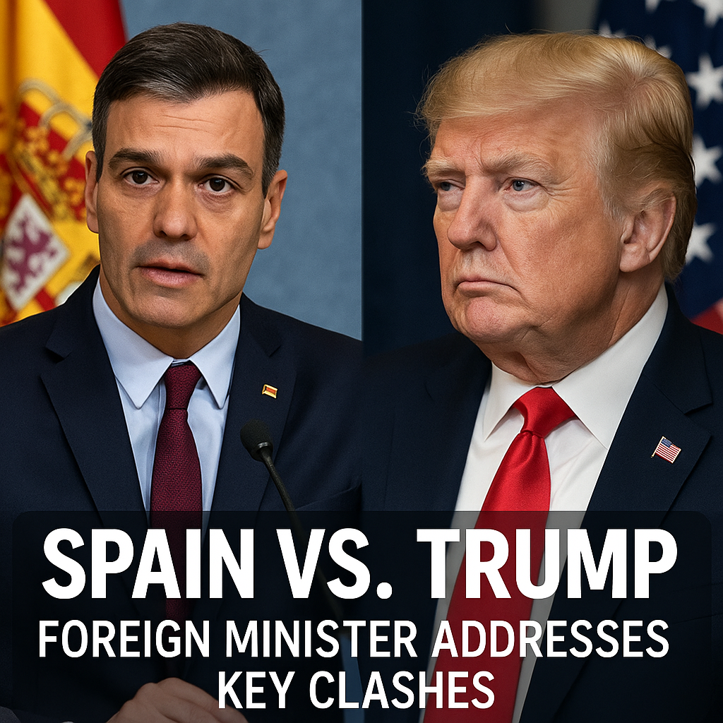 Illustration of Spain vs. Trump: Foreign Minister Addresses Key Clashes