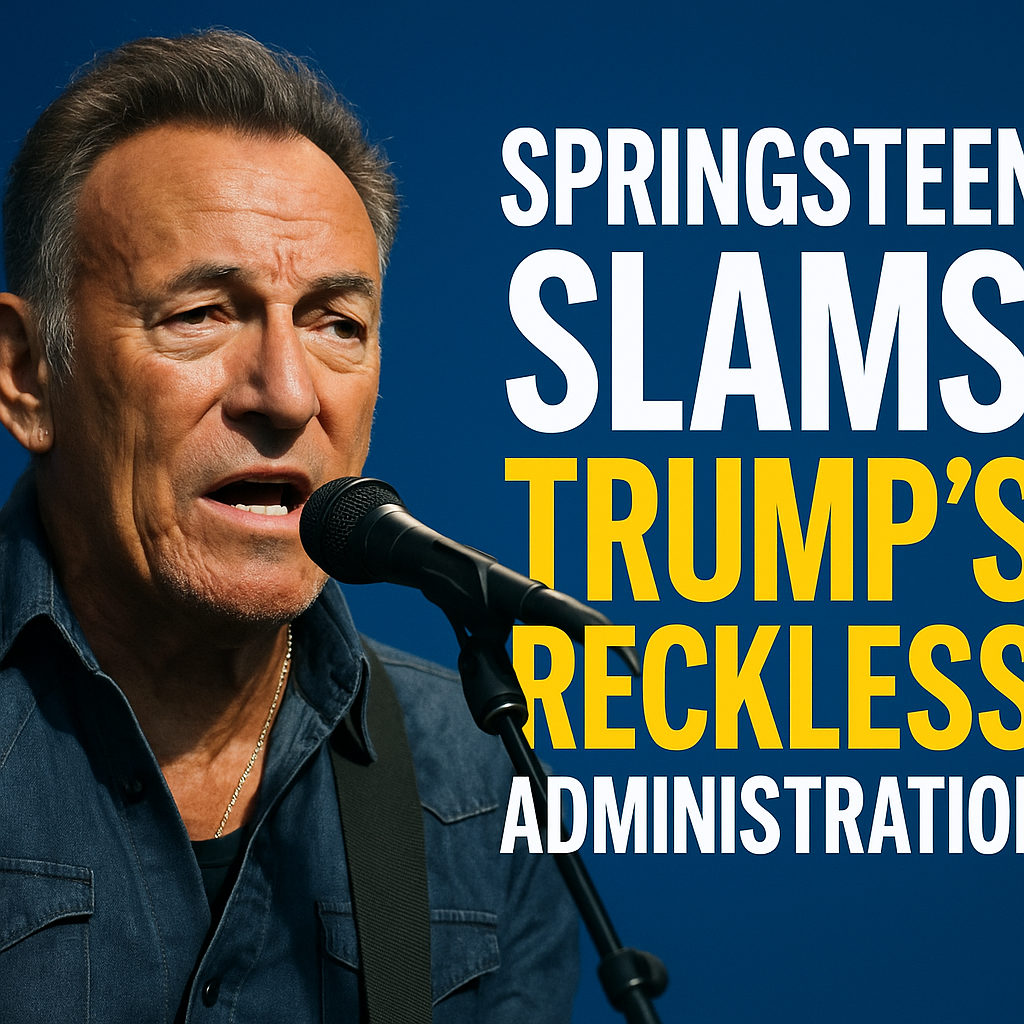 Illustration of Springsteen Slams Trump’s Reckless Administration