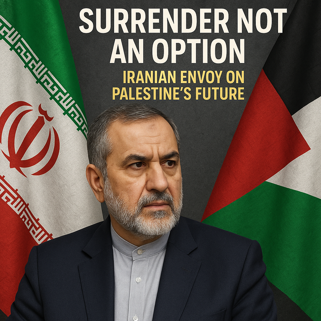 Illustration of Surrender Not an Option: Iranian Envoy on Palestine's Future