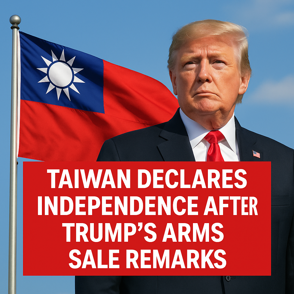 Illustration of Taiwan Declares Independence After Trump's Arms Sale Remarks