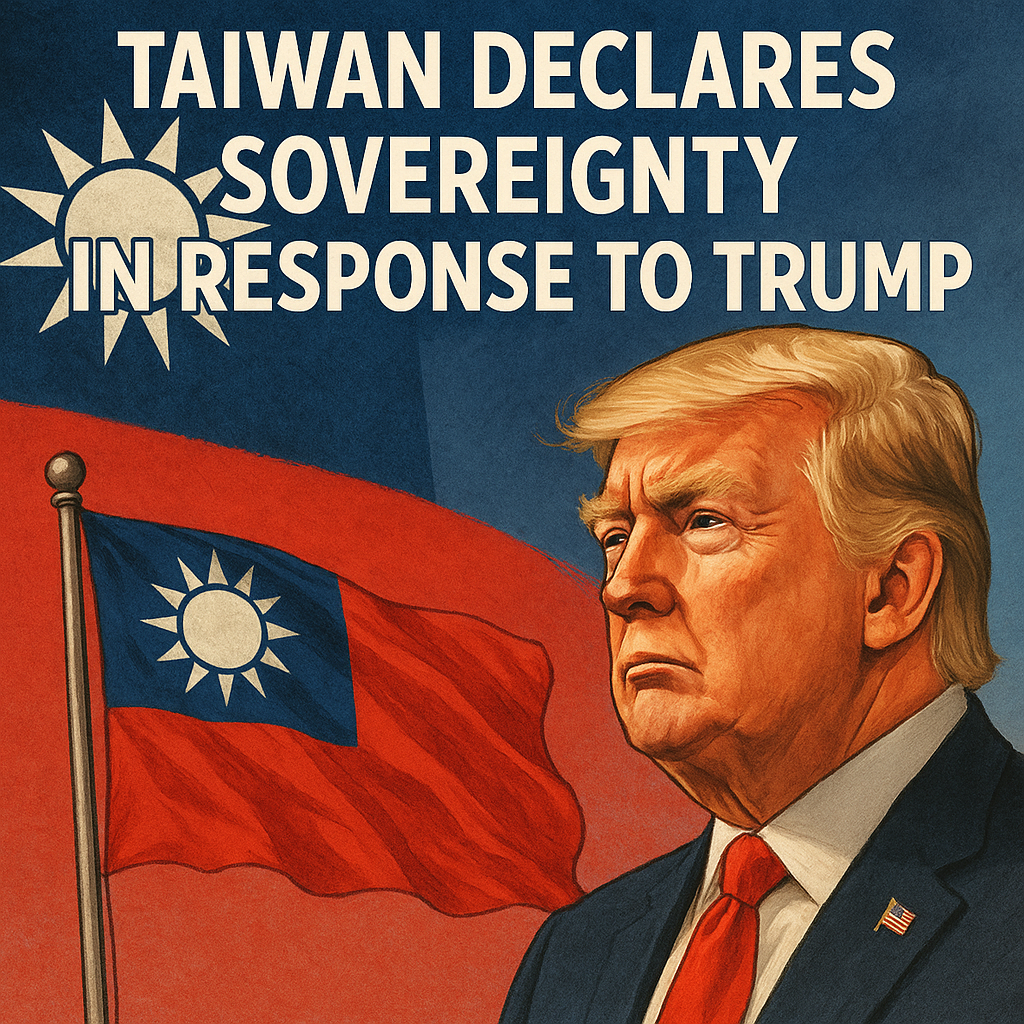 Illustration of Taiwan Declares Sovereignty in Response to Trump