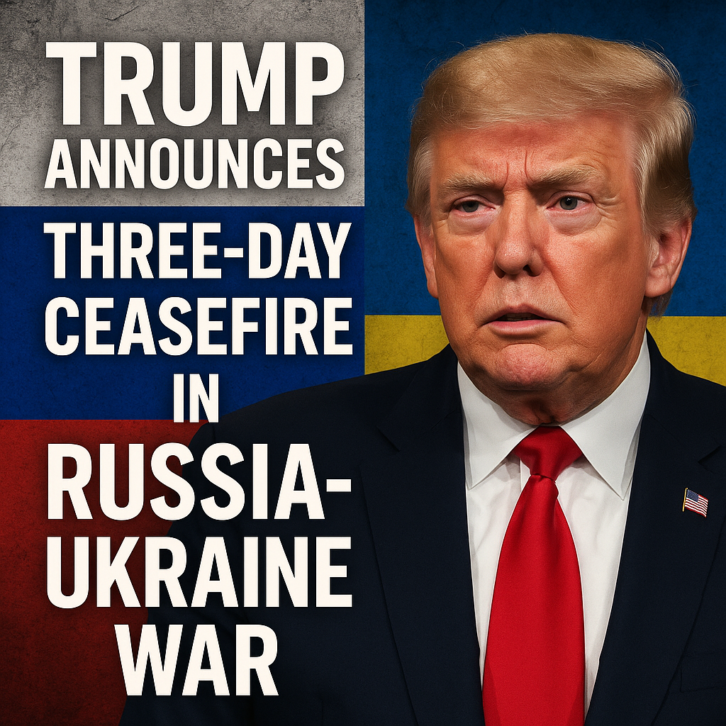 Illustration of Trump Announces Three-Day Ceasefire in Russia-Ukraine War