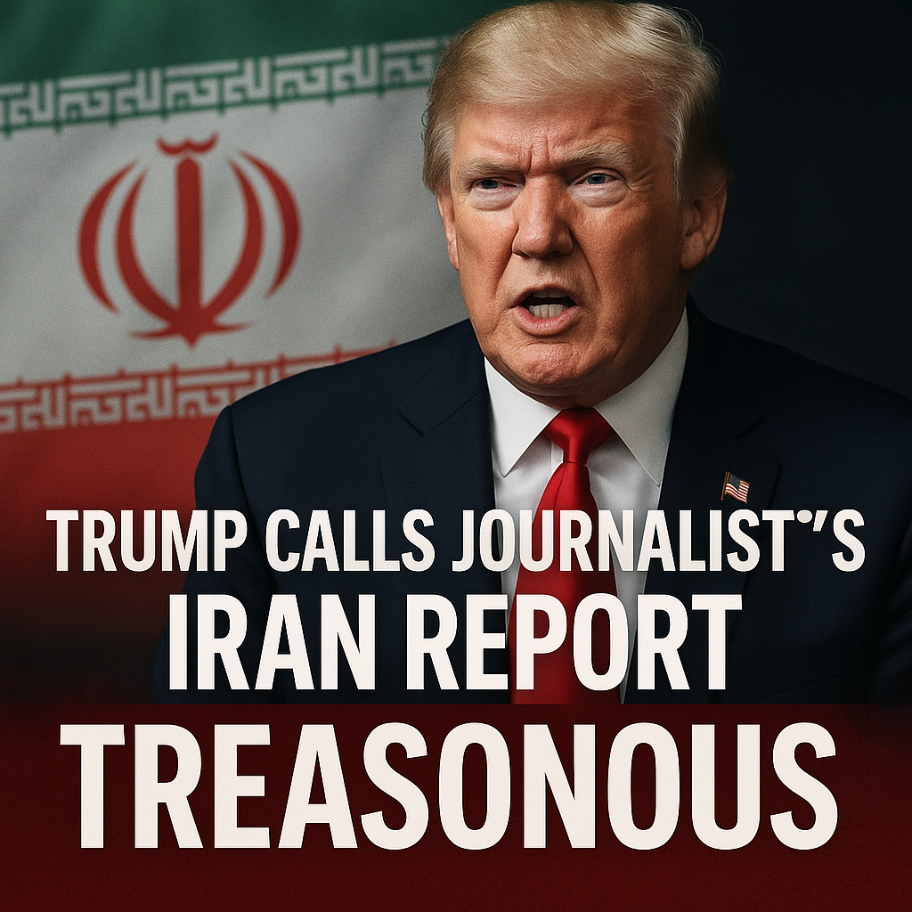 Illustration of Trump Calls Journalist’s Iran Report Treasonous