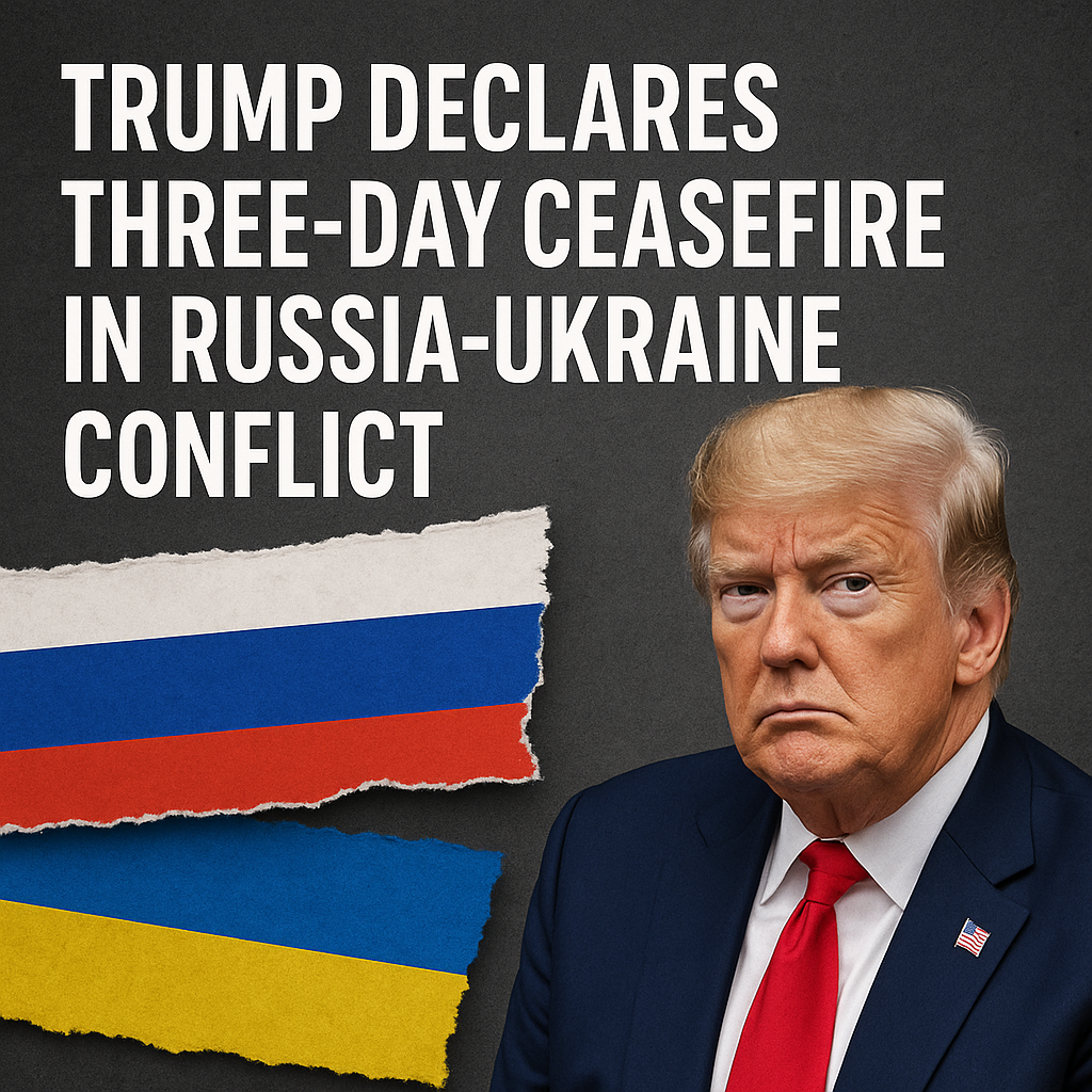 Illustration of Trump Declares Three-Day Ceasefire in Russia-Ukraine Conflict