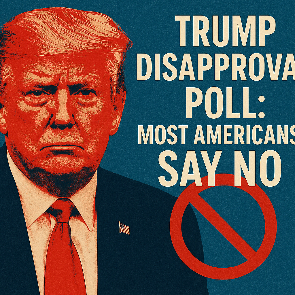 Illustration of Trump Disapproval Poll: Most Americans Say No
