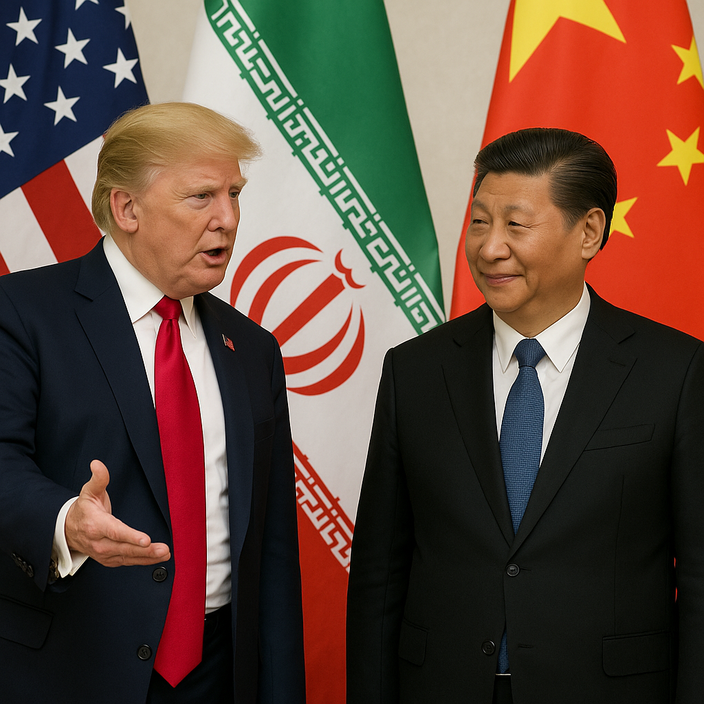 Illustration of Trump Discusses Iran with Xi Jinping During China Visit