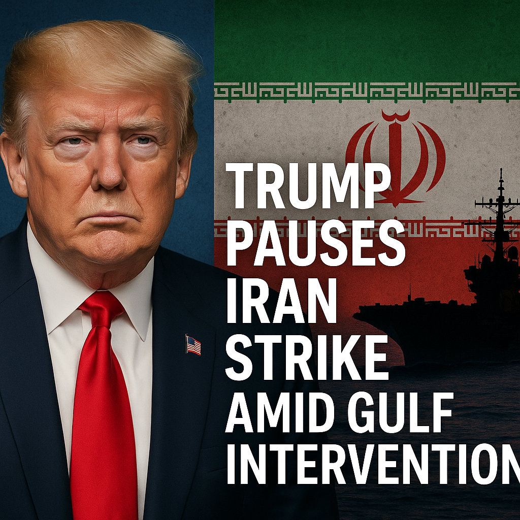 Illustration of Trump Pauses Iran Strike Amid Gulf Intervention