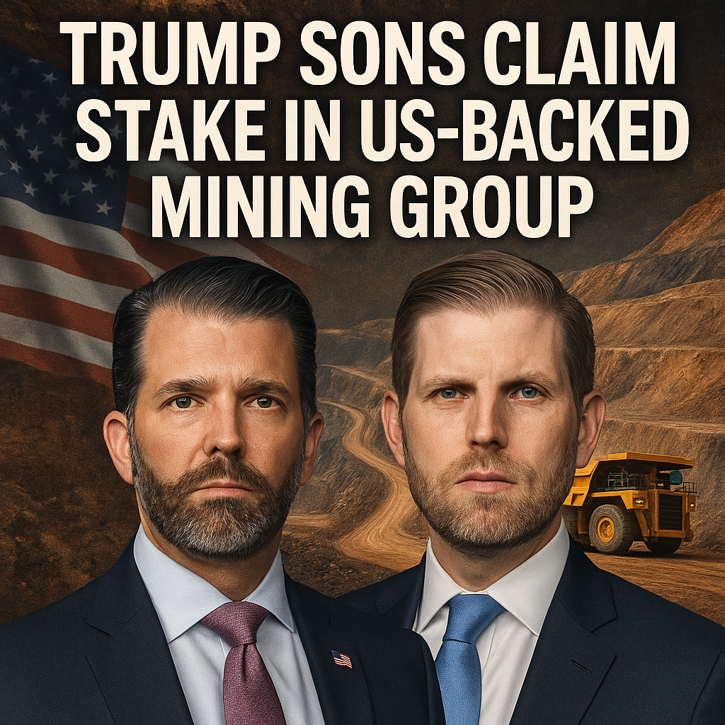 Illustration of Trump Sons Claim Stake in US-Backed Mining Group