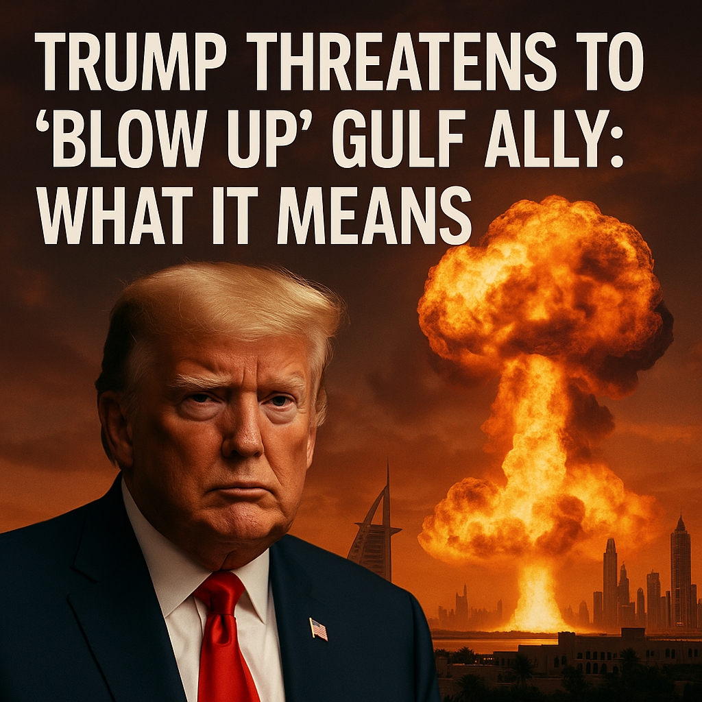 Illustration of Trump Threatens to ‘Blow Up’ Gulf Ally: What It Means
