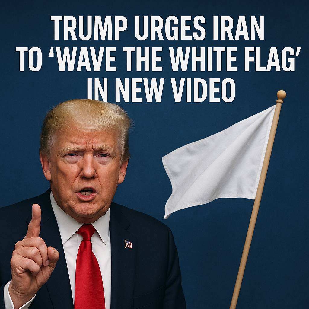 Illustration of Trump Urges Iran to 'Wave the White Flag' in New Video