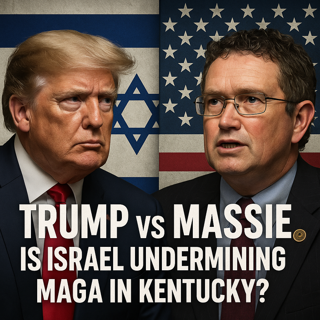 Illustration of Trump vs Massie: Is Israel Undermining MAGA in Kentucky?