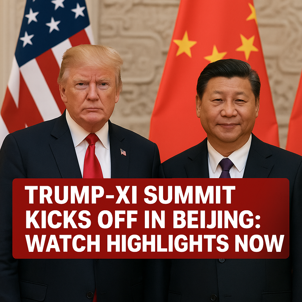 Illustration of Trump-Xi Summit Kicks Off in Beijing: Watch Highlights Now