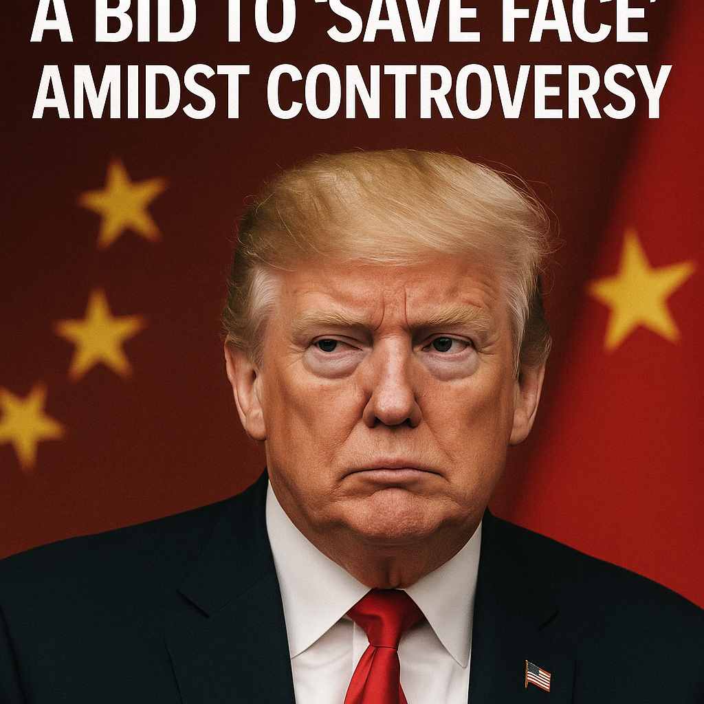 Illustration of Trump's China Trip: A Bid to 'Save Face' Amidst Controversy