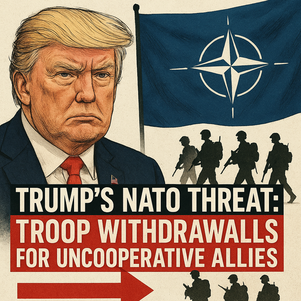 Illustration of Trump's NATO Threat: Troop Withdrawals for Uncooperative Allies
