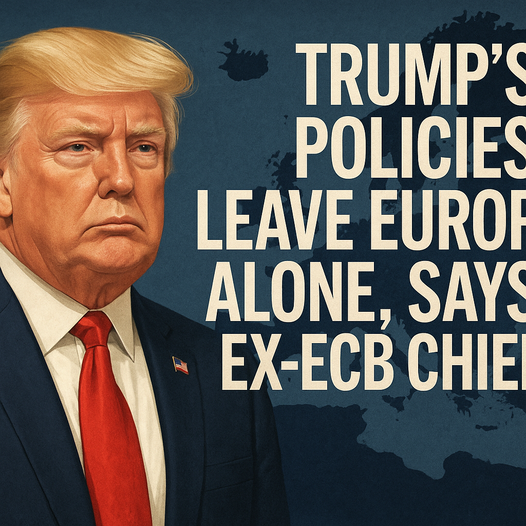 Illustration of Trump's Policies Leave Europe Alone, Says Ex-ECB Chief
