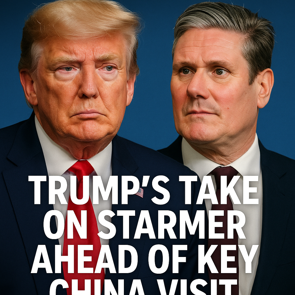 Illustration of Trump's Take on Starmer Ahead of Key China Visit
