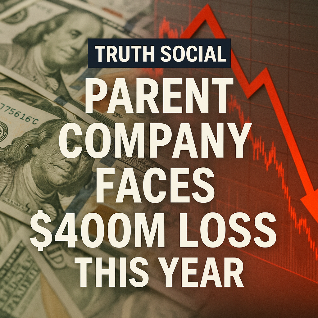 Illustration of Truth Social Parent Company Faces $400M Loss This Year