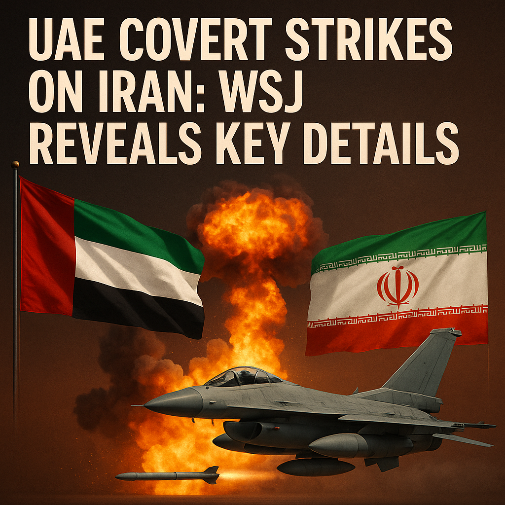 Illustration of UAE Covert Strikes on Iran: WSJ Reveals Key Details