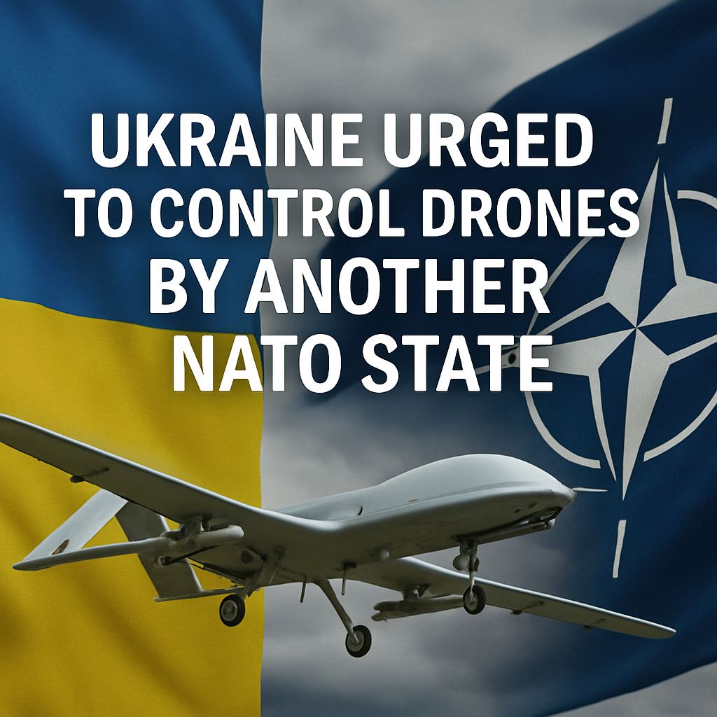 Illustration of Ukraine Urged to Control Drones by Another NATO State