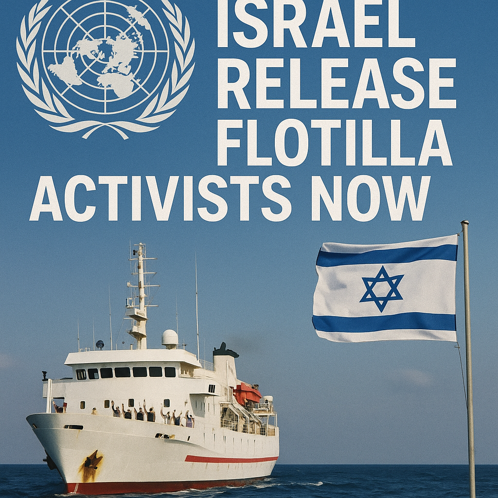 Illustration of UN Demands Israel Release Flotilla Activists Now