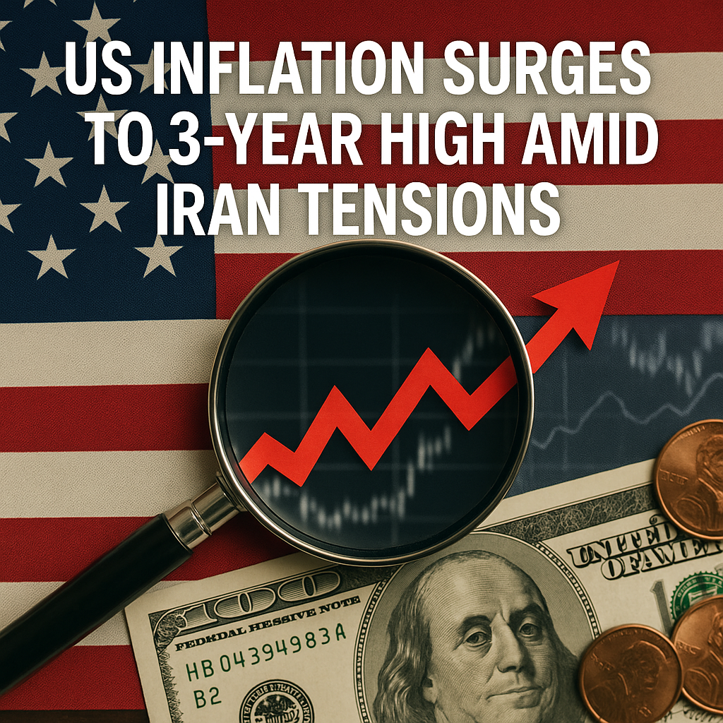 Illustration of US Inflation Surges to 3-Year High Amid Iran Tensions